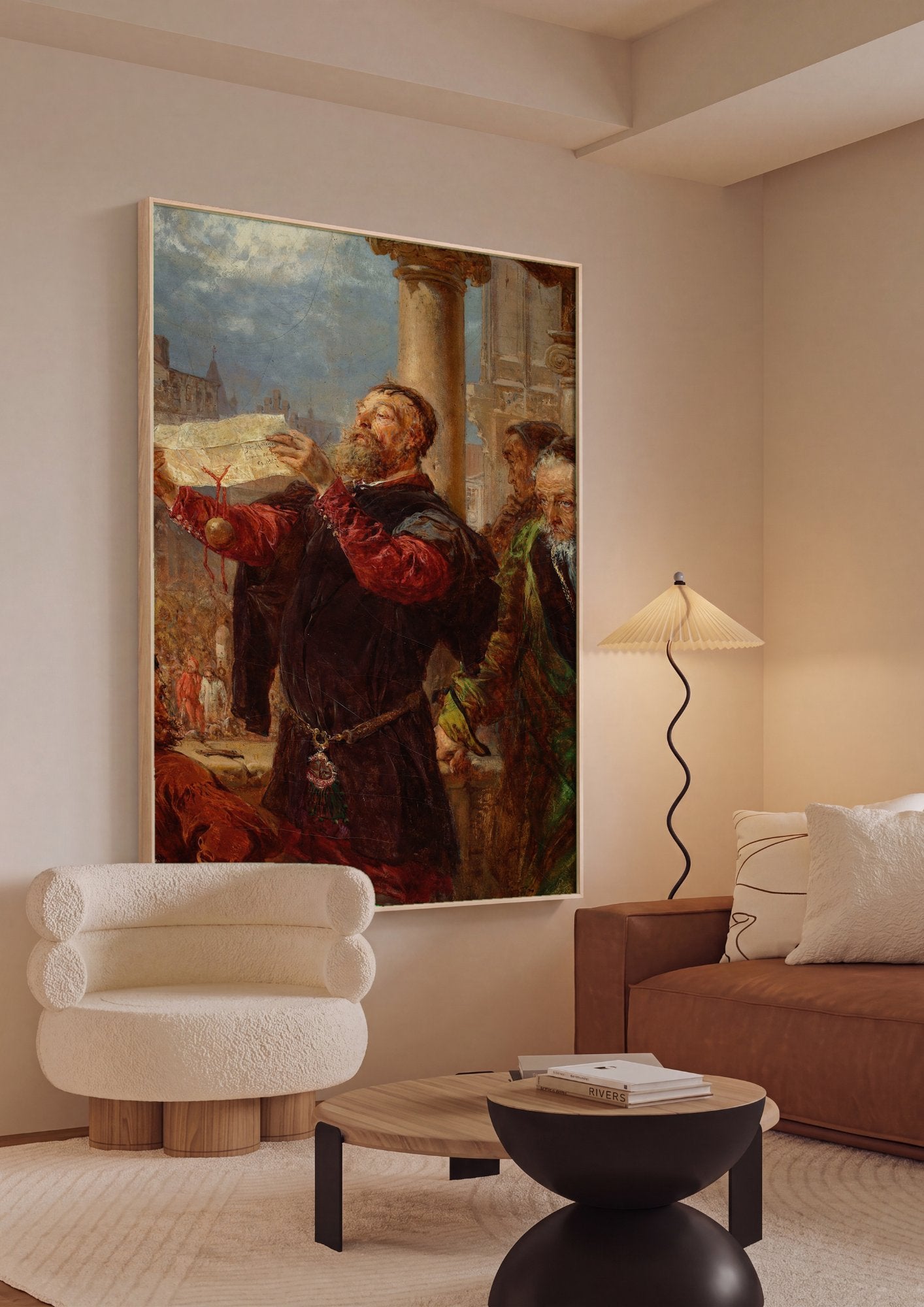 Quadro Decorativo: A Proclamacao - Jan Matejko em ambiente decorado