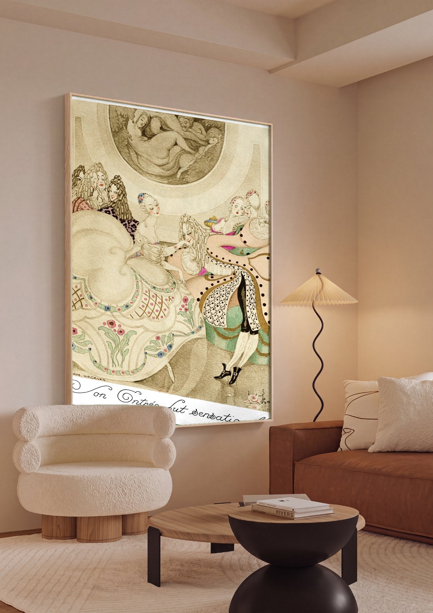 Quadro Decorativo Son Entrée Fut Sensationelle - Gerda Wegener em ambiente decorado