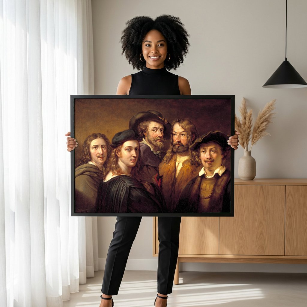 Quadro Decorativo A Conspiração de Claudius Civilis - Rembrandt com modelo em ambiente