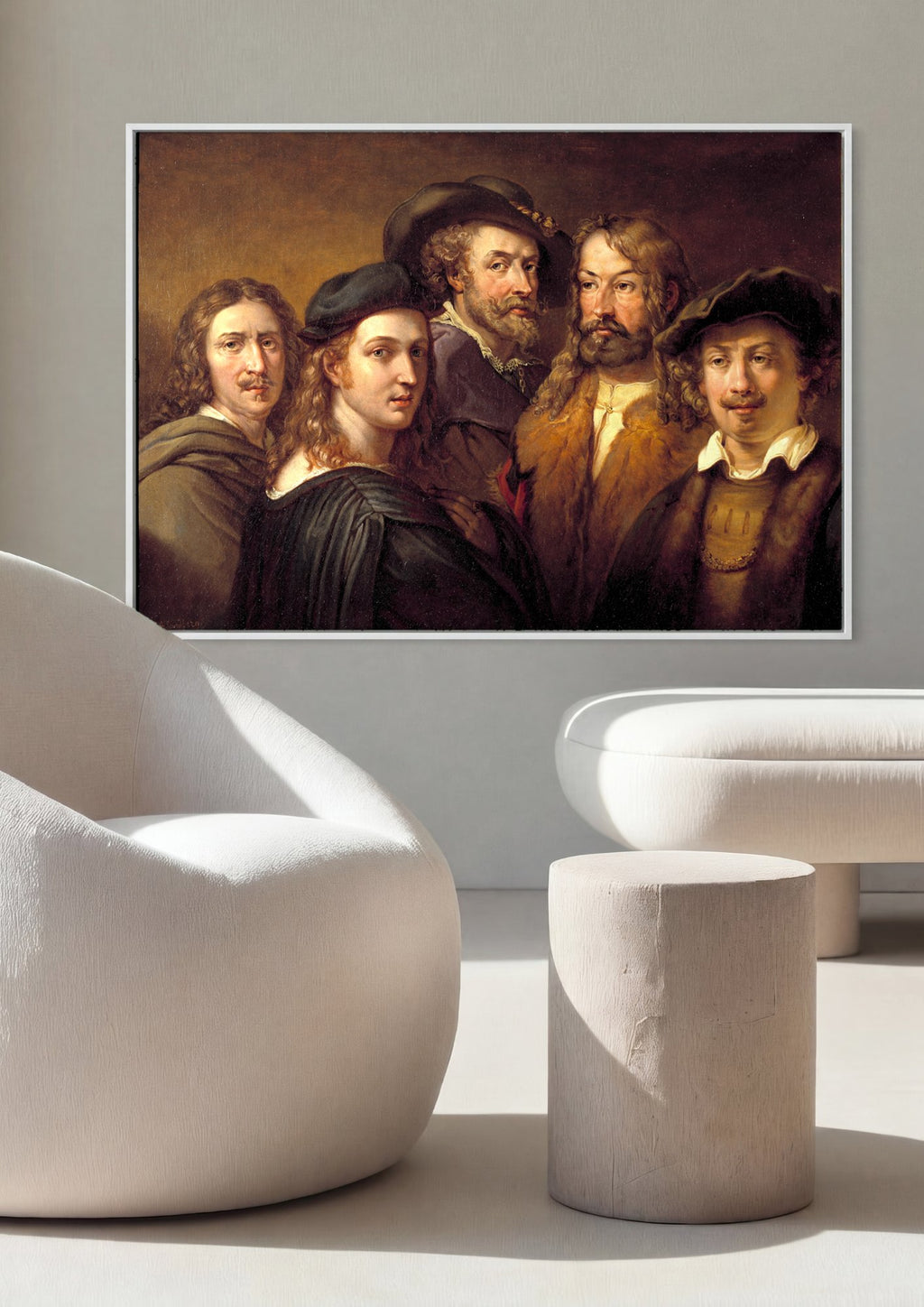 Quadro Decorativo A Conspiração de Claudius Civilis - Rembrandt em ambiente decorado