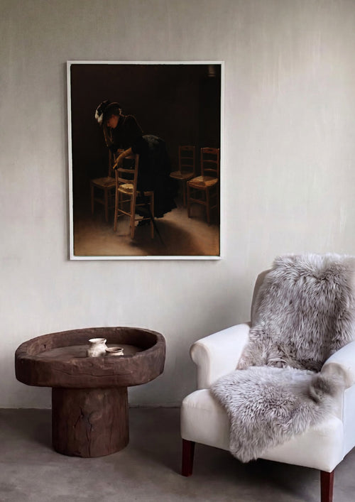 Quadro Decorativo 'A Espera' - Jean Béraud em ambiente decorado