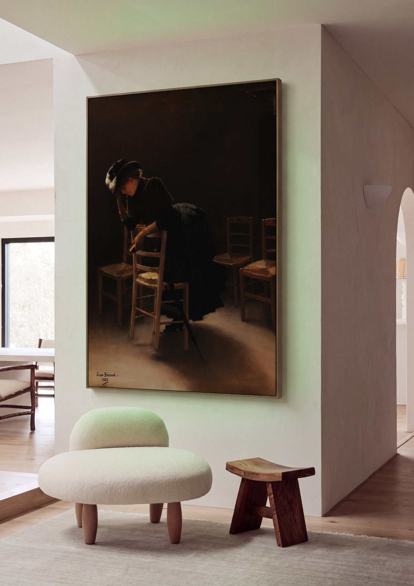 Quadro Decorativo 'A Espera' - Jean Béraud em ambiente decorado