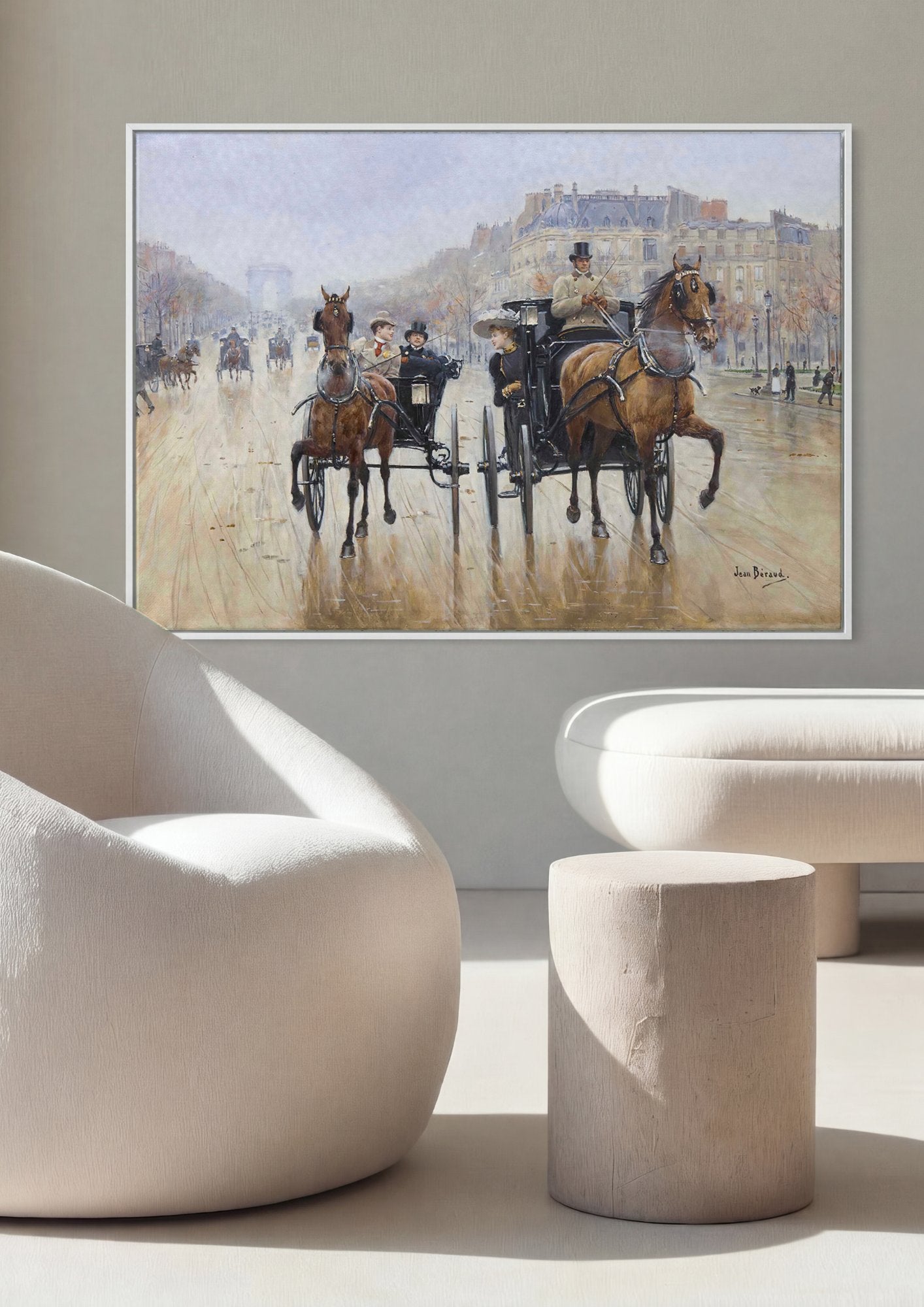 Quadro Decorativo A Avenida - Jean Béraud em ambiente decorado