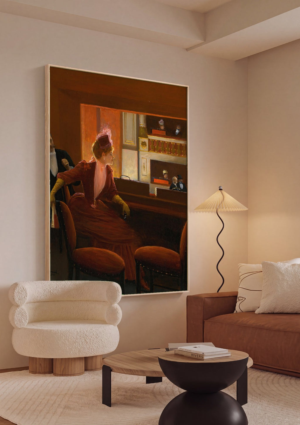 Quadro Decorativo A Plateia - Jean Béraud em ambiente decorado