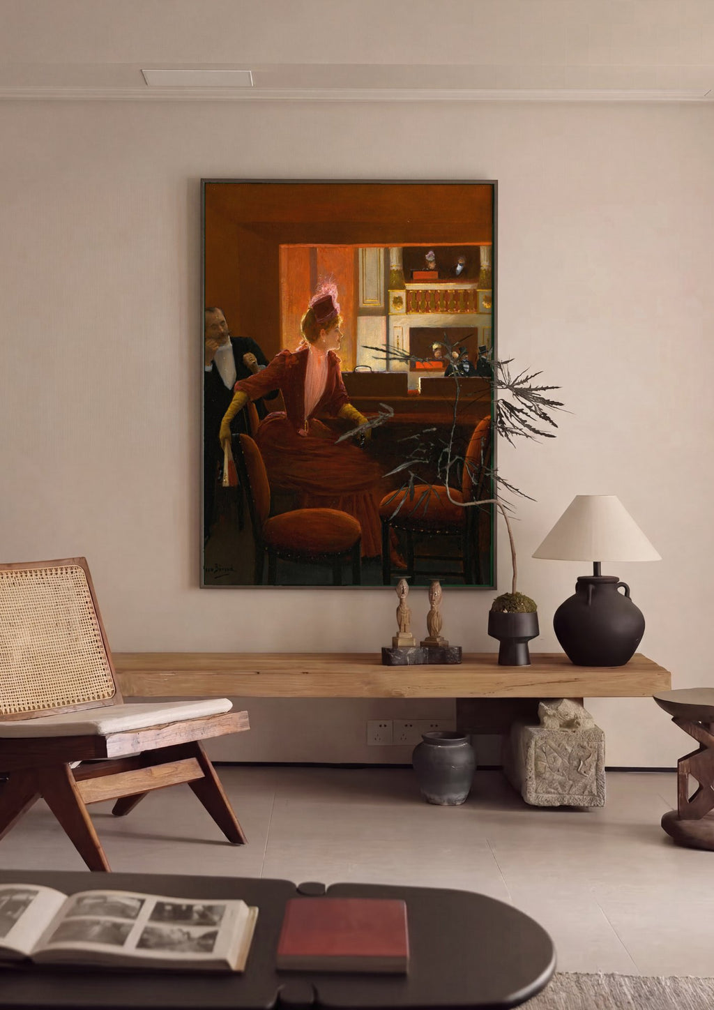 Quadro Decorativo A Plateia - Jean Béraud em ambiente decorado