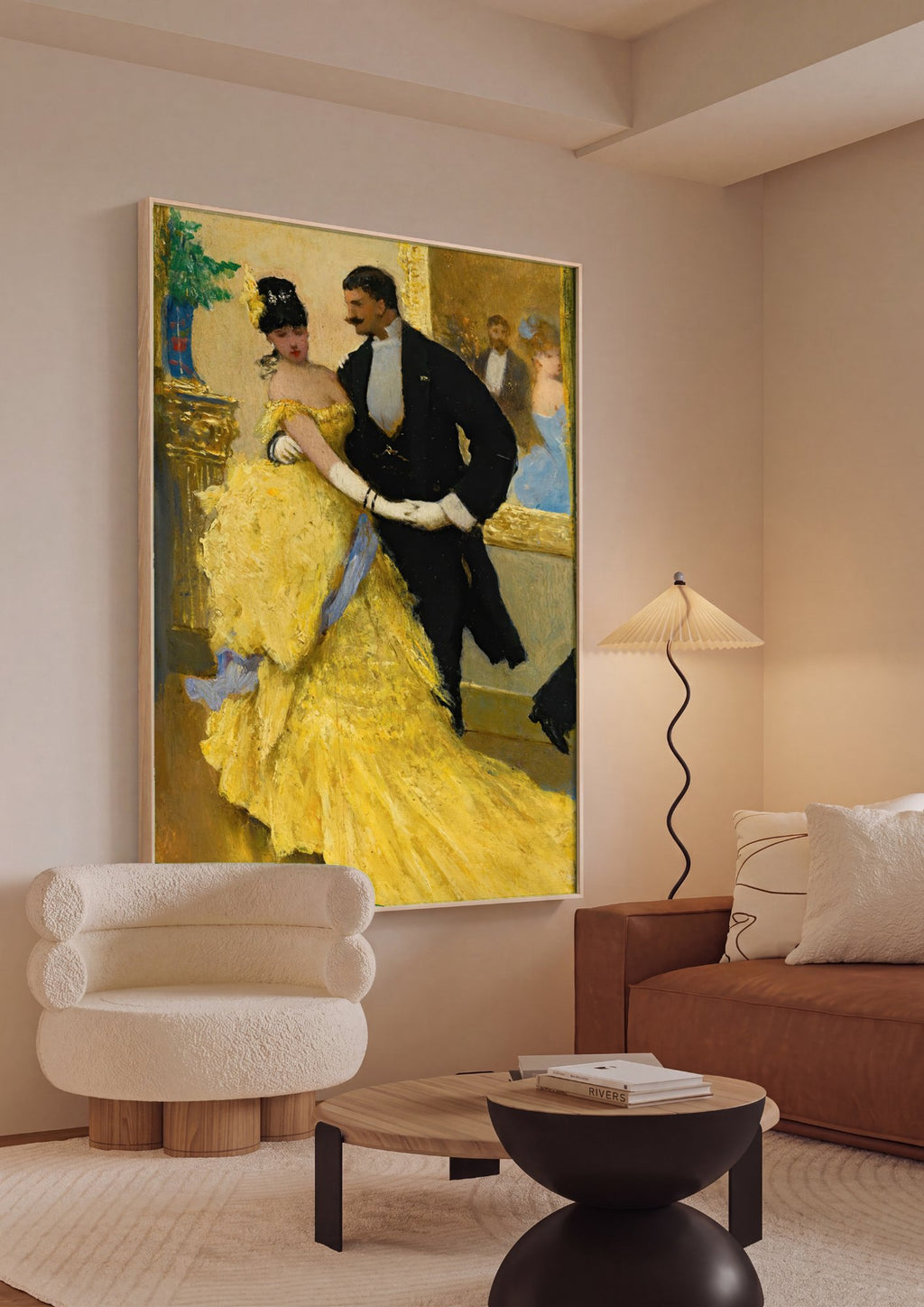 Quadro Decorativo 'O Baile' - Jean Béraud em ambiente decorado