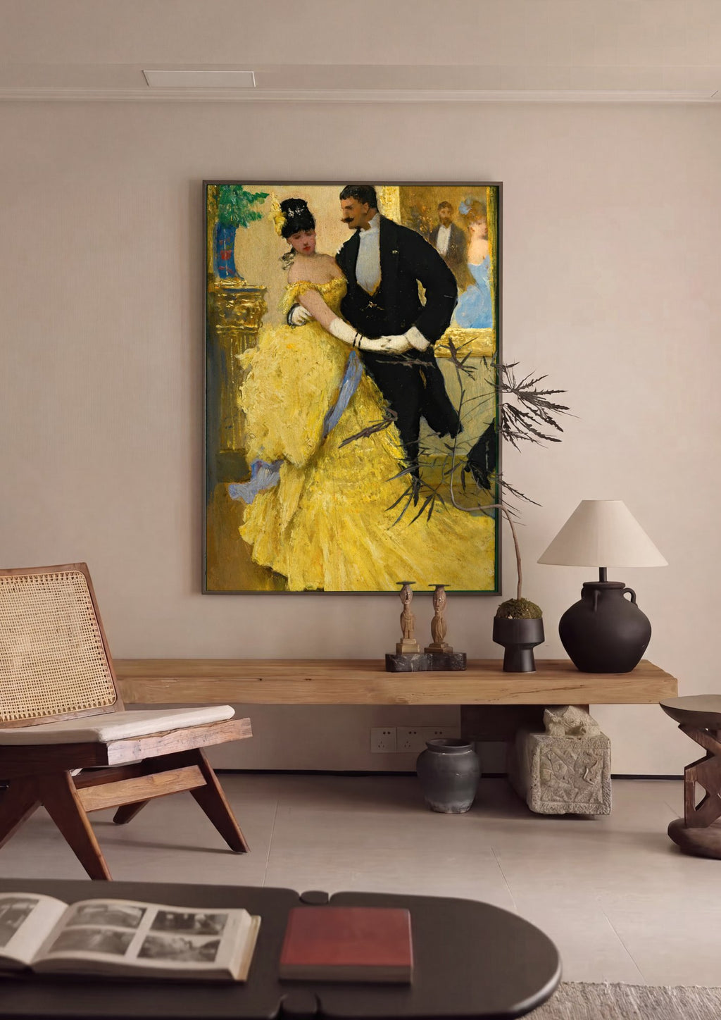 Quadro Decorativo 'O Baile' - Jean Béraud em ambiente decorado