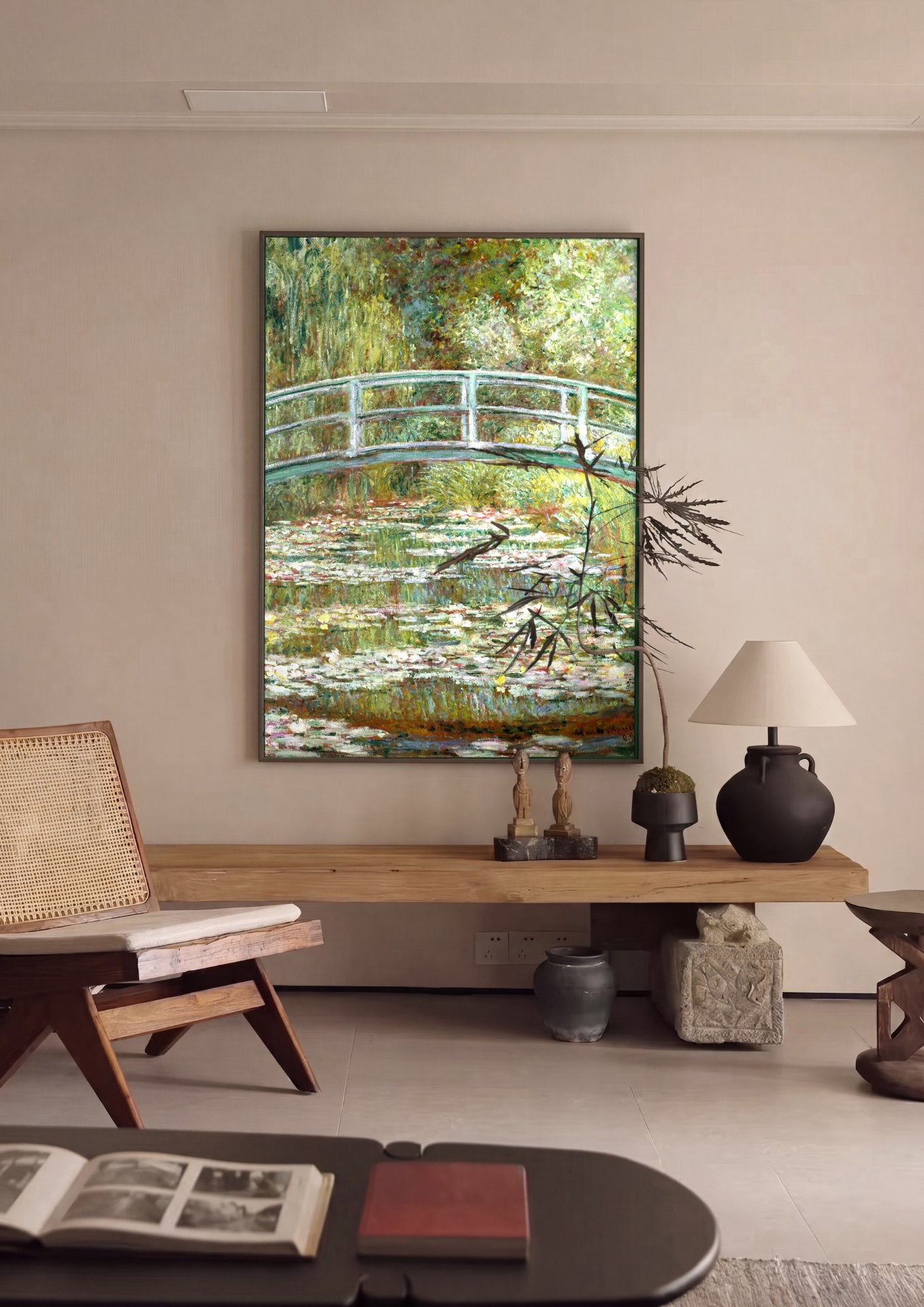 Quadro Decorativo A Ponte Japonesa - Claude Monet em ambiente decorado