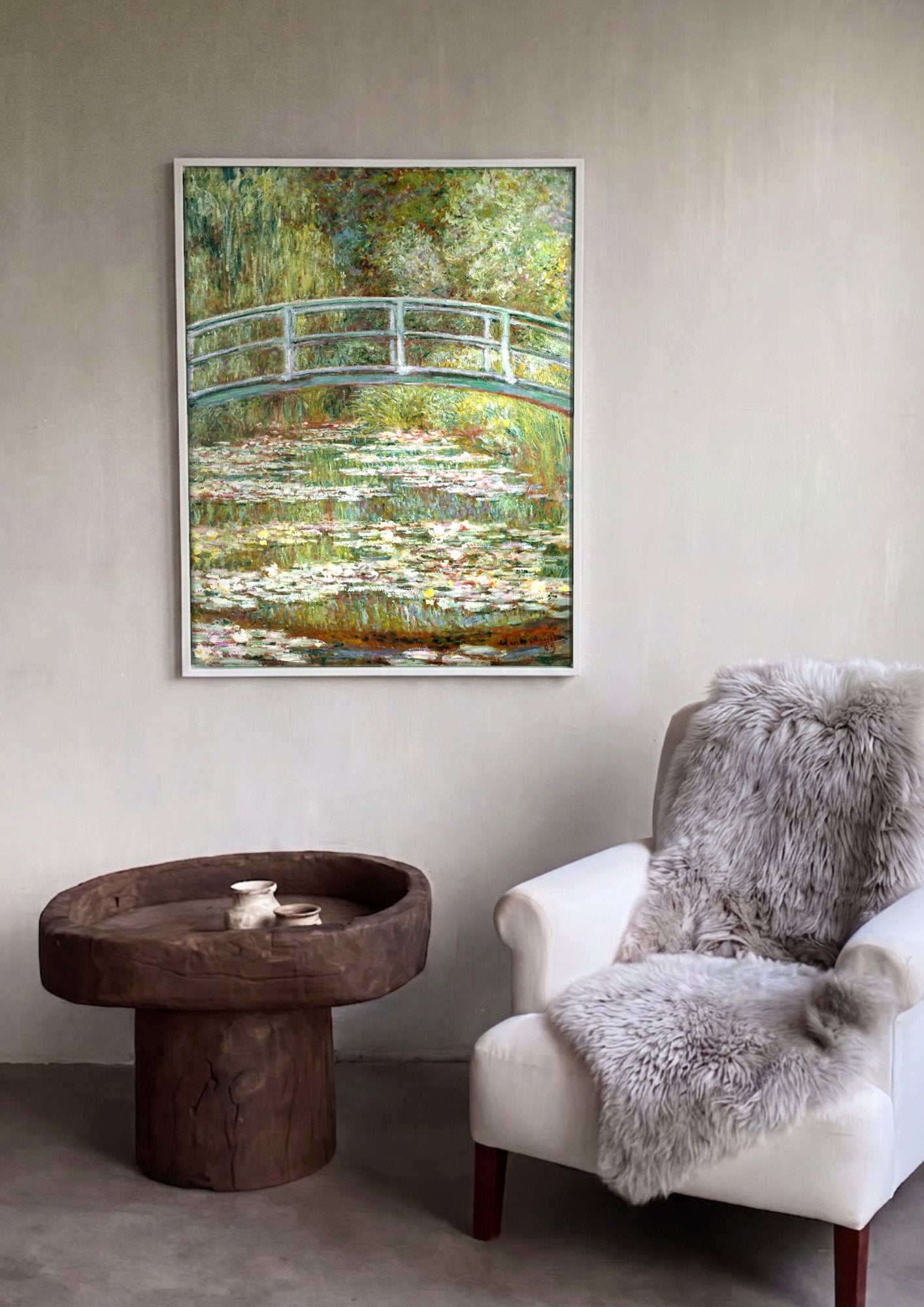 Quadro Decorativo A Ponte Japonesa - Claude Monet em ambiente decorado