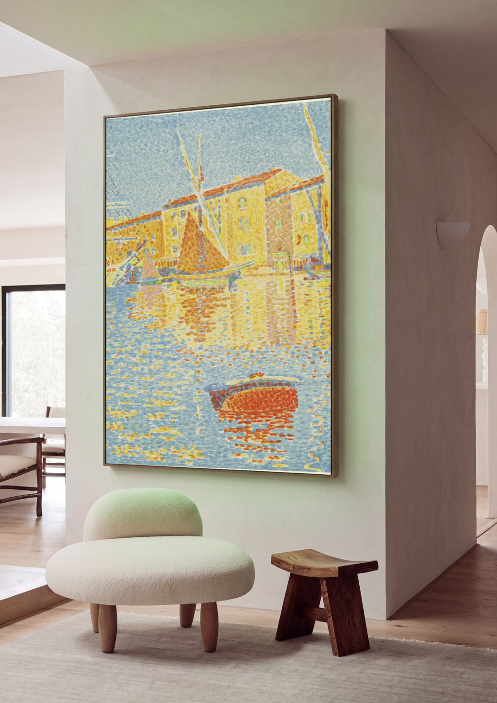 Quadro Decorativo Porto Ensolarado - Paul Signac em ambiente decorado