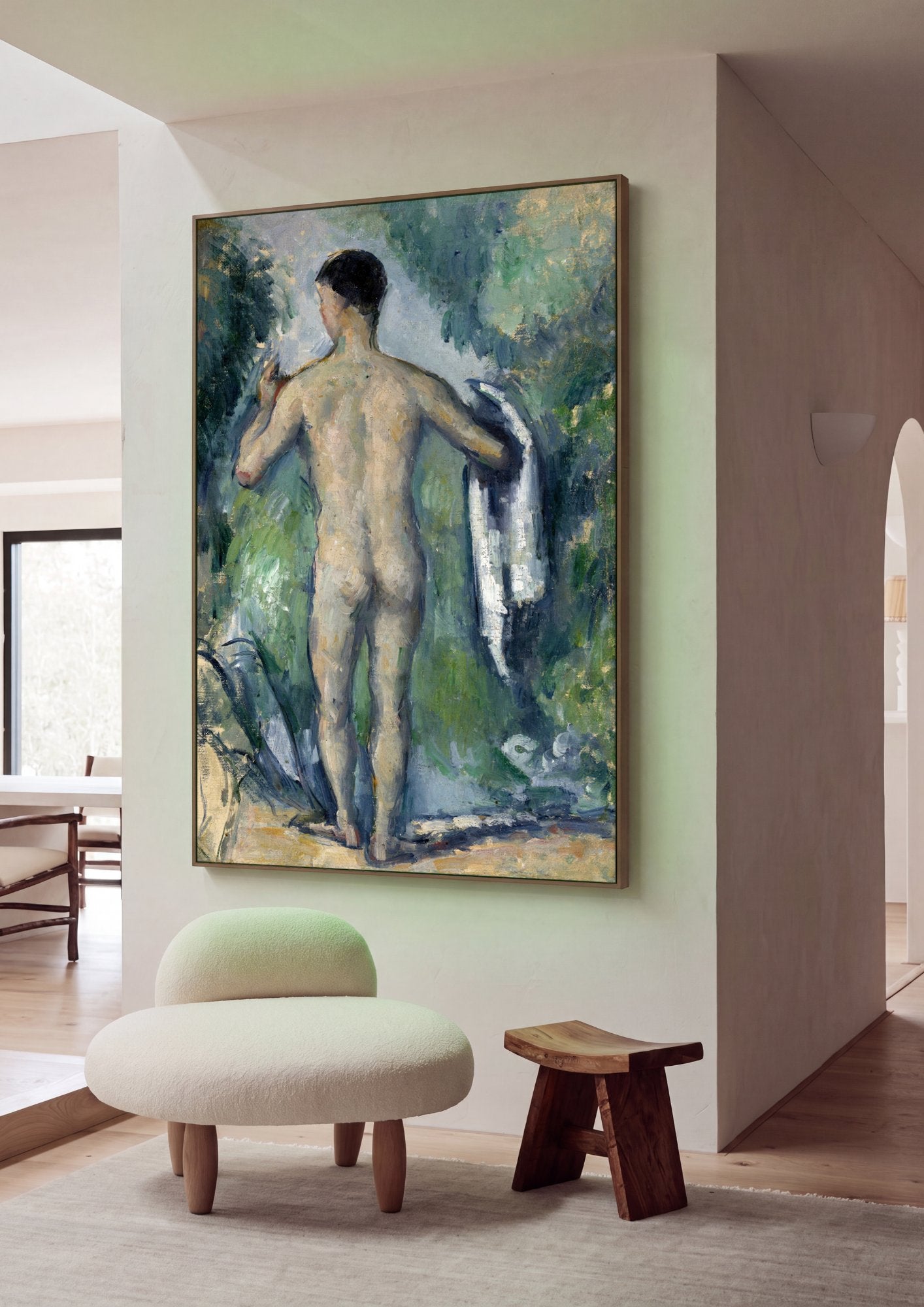 Quadro Decorativo Figura Masculina - Paul Cézanne em ambiente decorado