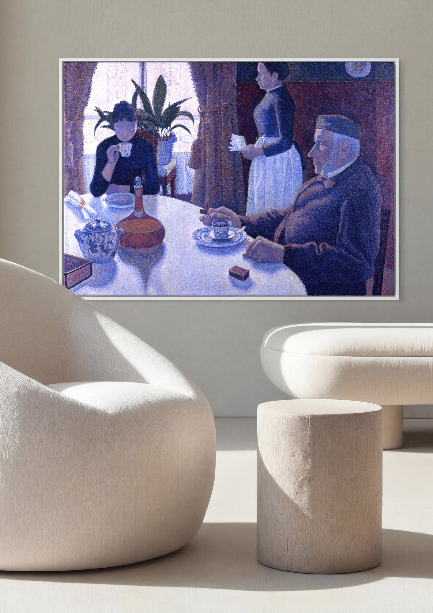 Quadro Decorativo A Sala de Jantar - Paul Signac em ambiente decorado