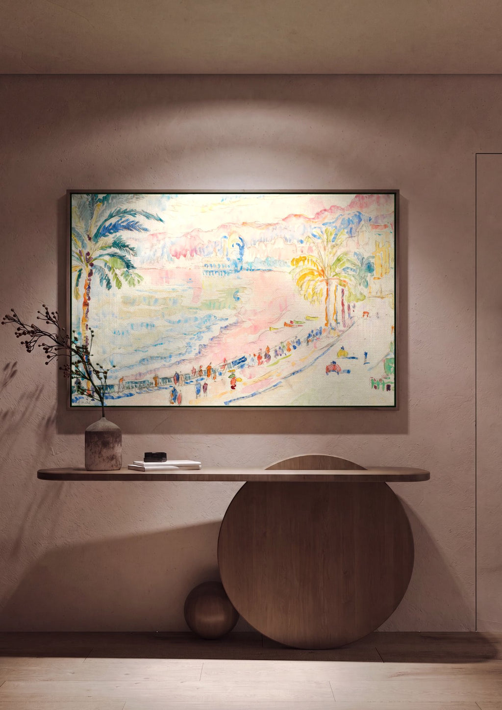 Quadro Decorativo Riviera Francesa - Paul Signac em ambiente decorado