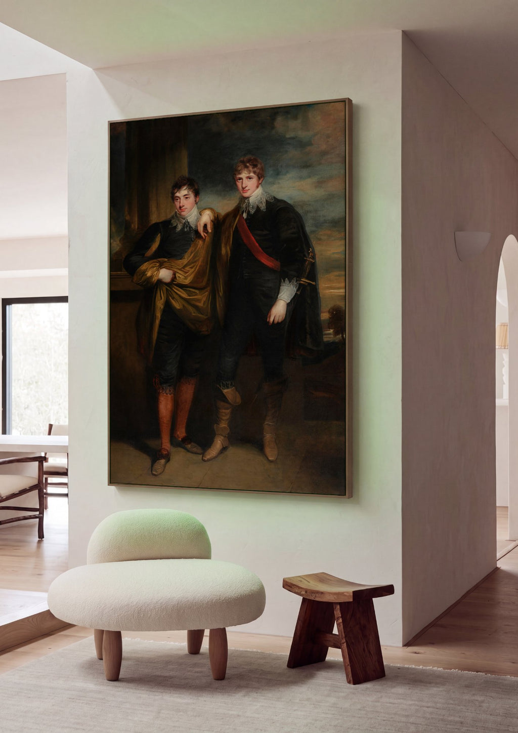Quadro Decorativo Retrato de Jovens Cavalheiros - John Hoppner em ambiente decorado