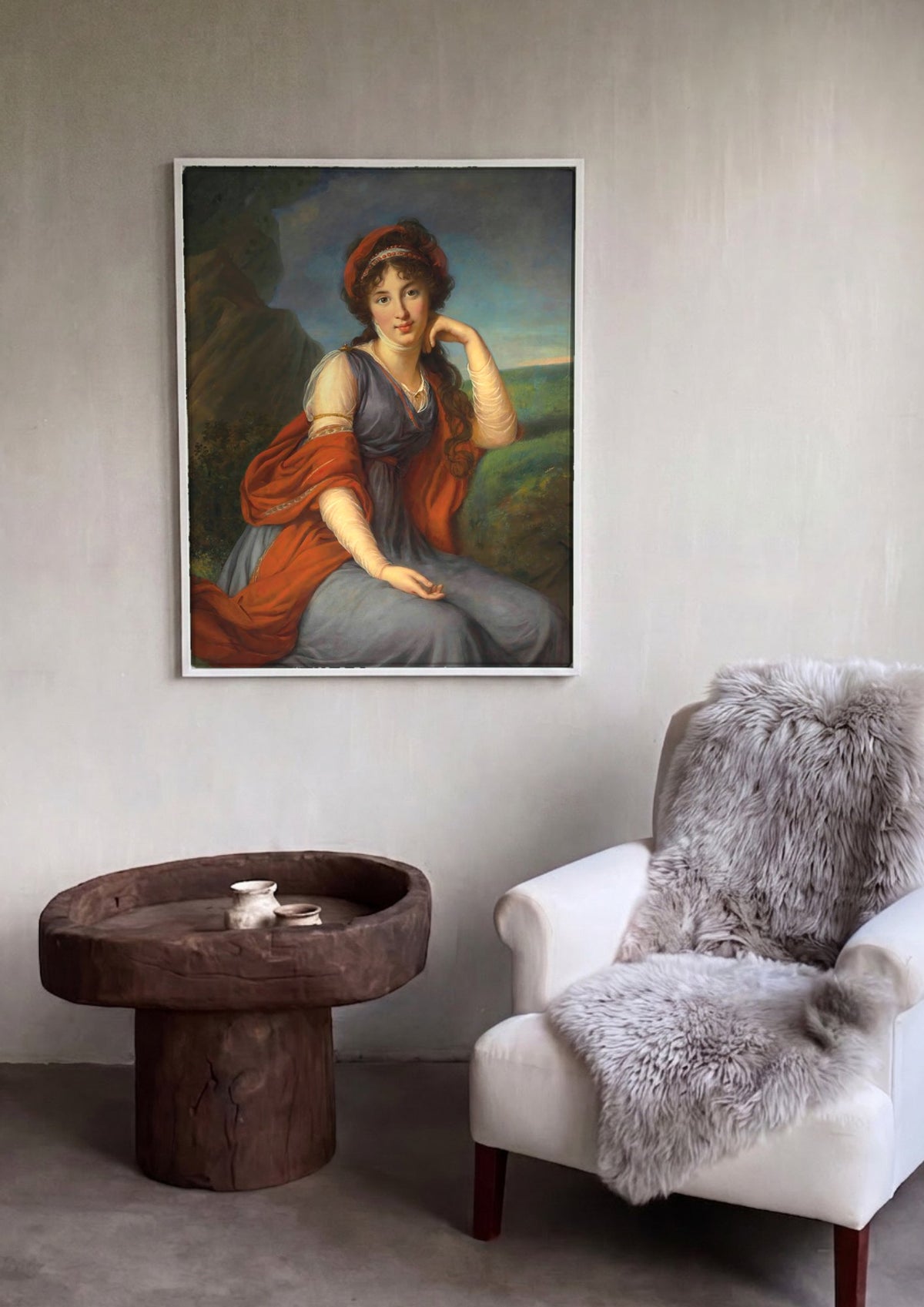 Quadro Decorativo Lady Hamilton como Sibila - Vigée Le Brun | quadro emoldurado na parede