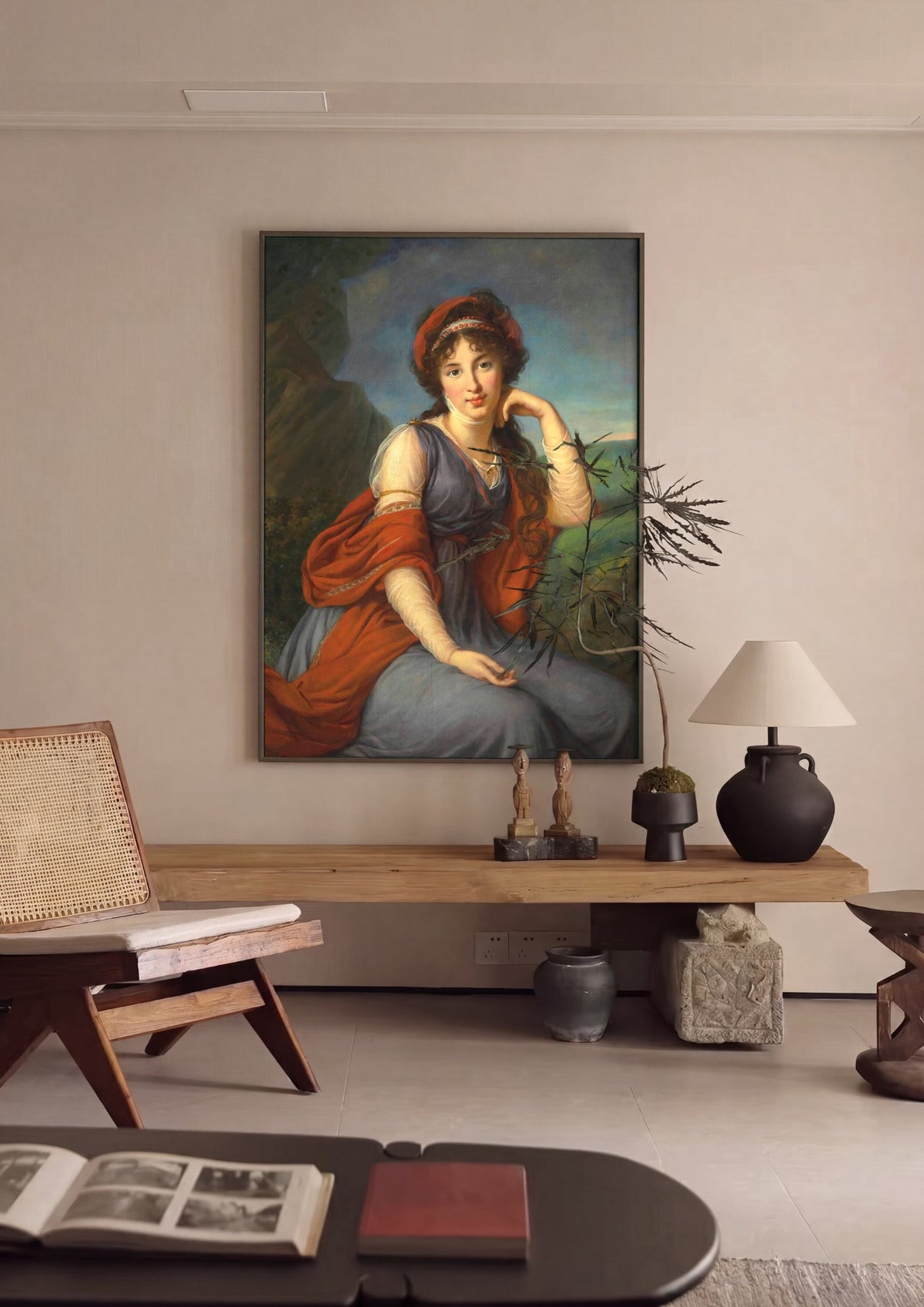 Quadro Decorativo Lady Hamilton como Sibila - Vigée Le Brun | quadro emoldurado na parede
