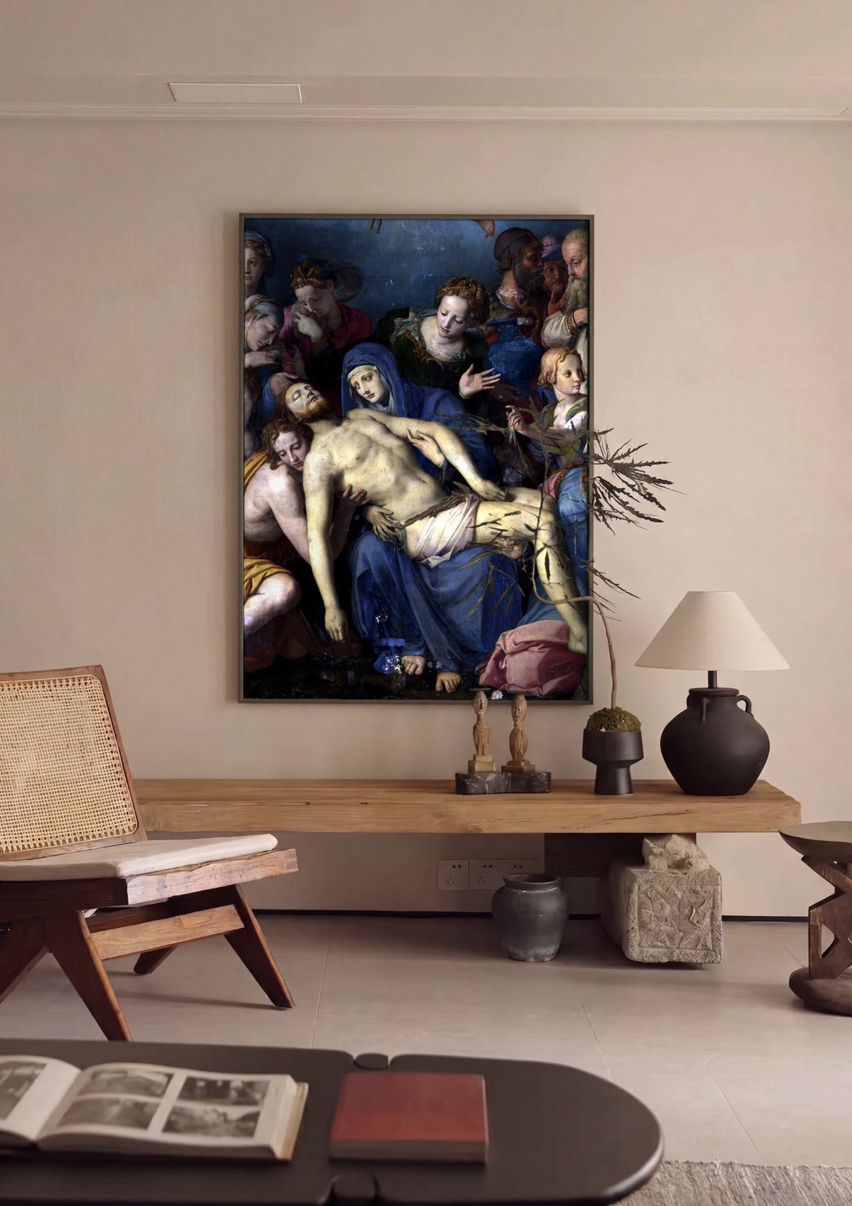 Quadro Decorativo Lamentação de Cristo - Bronzino | quadro emoldurado na parede