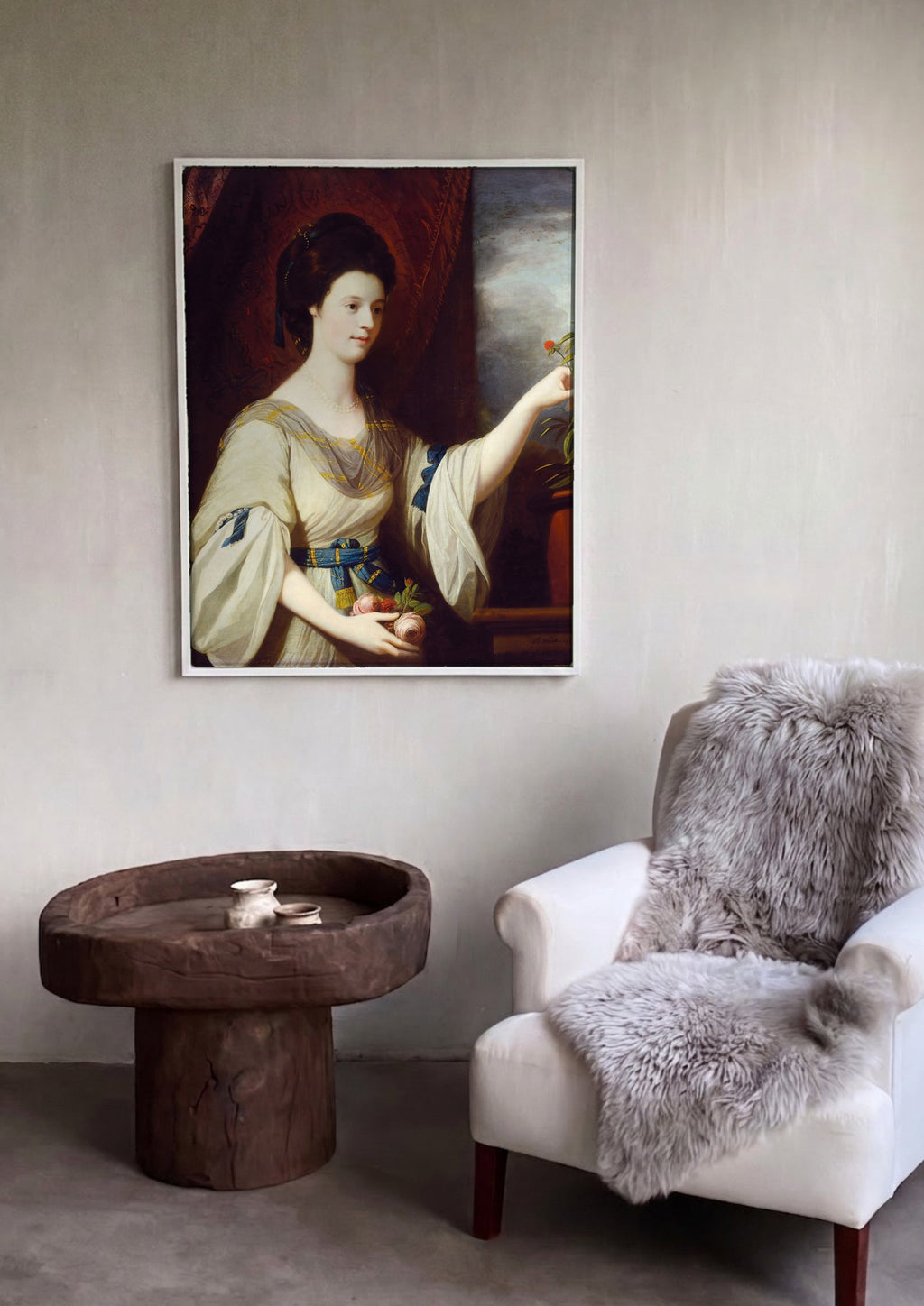 Quadro Decorativo Retrato de Lady Elizabeth Dashwood - Benjamin West | quadro emoldurado na parede
