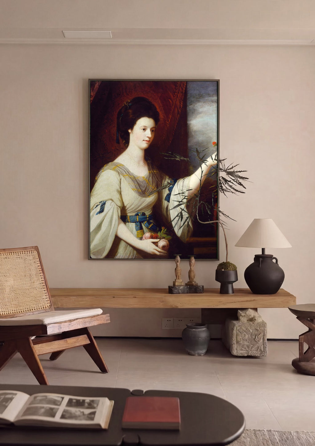 Quadro Decorativo Retrato de Lady Elizabeth Dashwood - Benjamin West | quadro emoldurado na parede