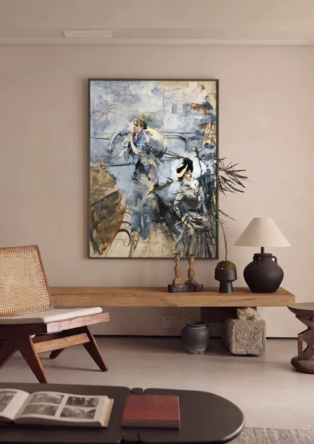 Quadro Decorativo Duas Damas Elegantes - Boldini | quadro emoldurado na parede