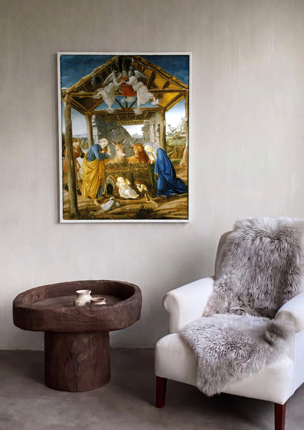 Quadro Decorativo A Natividade Mística - Botticelli | quadro emoldurado na parede