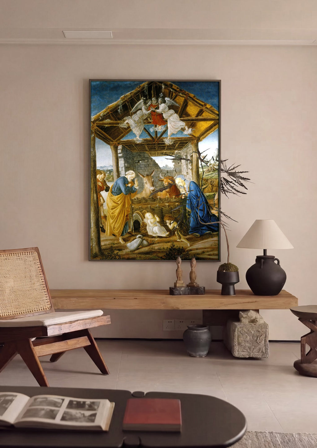 Quadro Decorativo A Natividade Mística - Botticelli | quadro emoldurado na parede