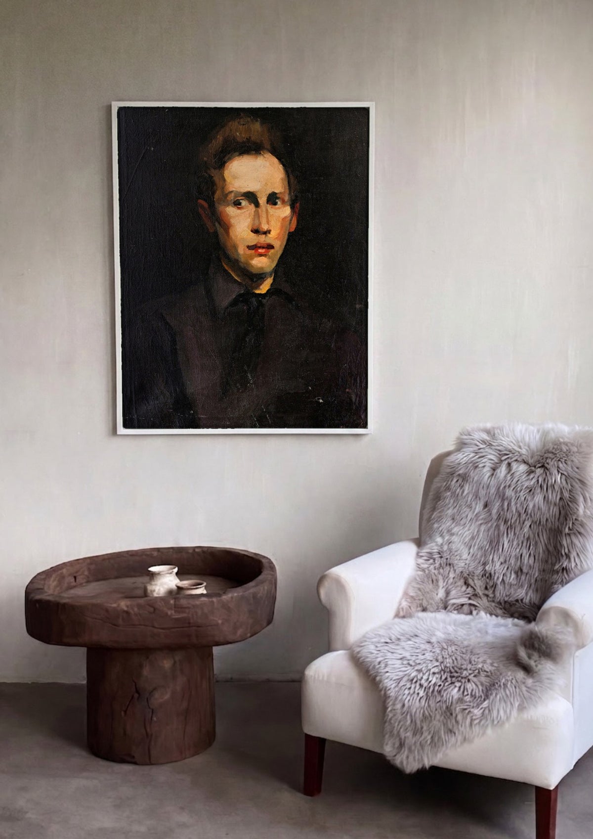 Quadro Decorativo Retrato Jovem - George Bellows | quadro emoldurado na parede