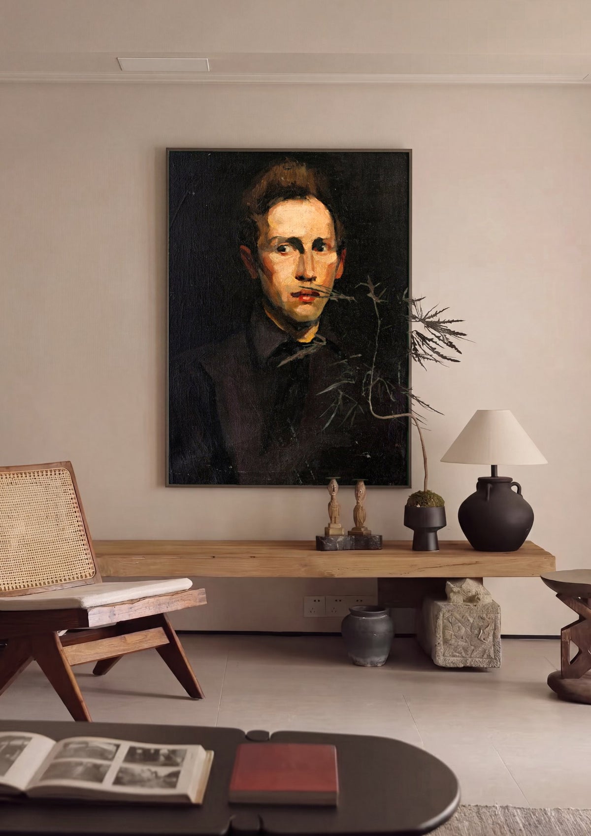 Quadro Decorativo Retrato Jovem - George Bellows | quadro emoldurado na parede