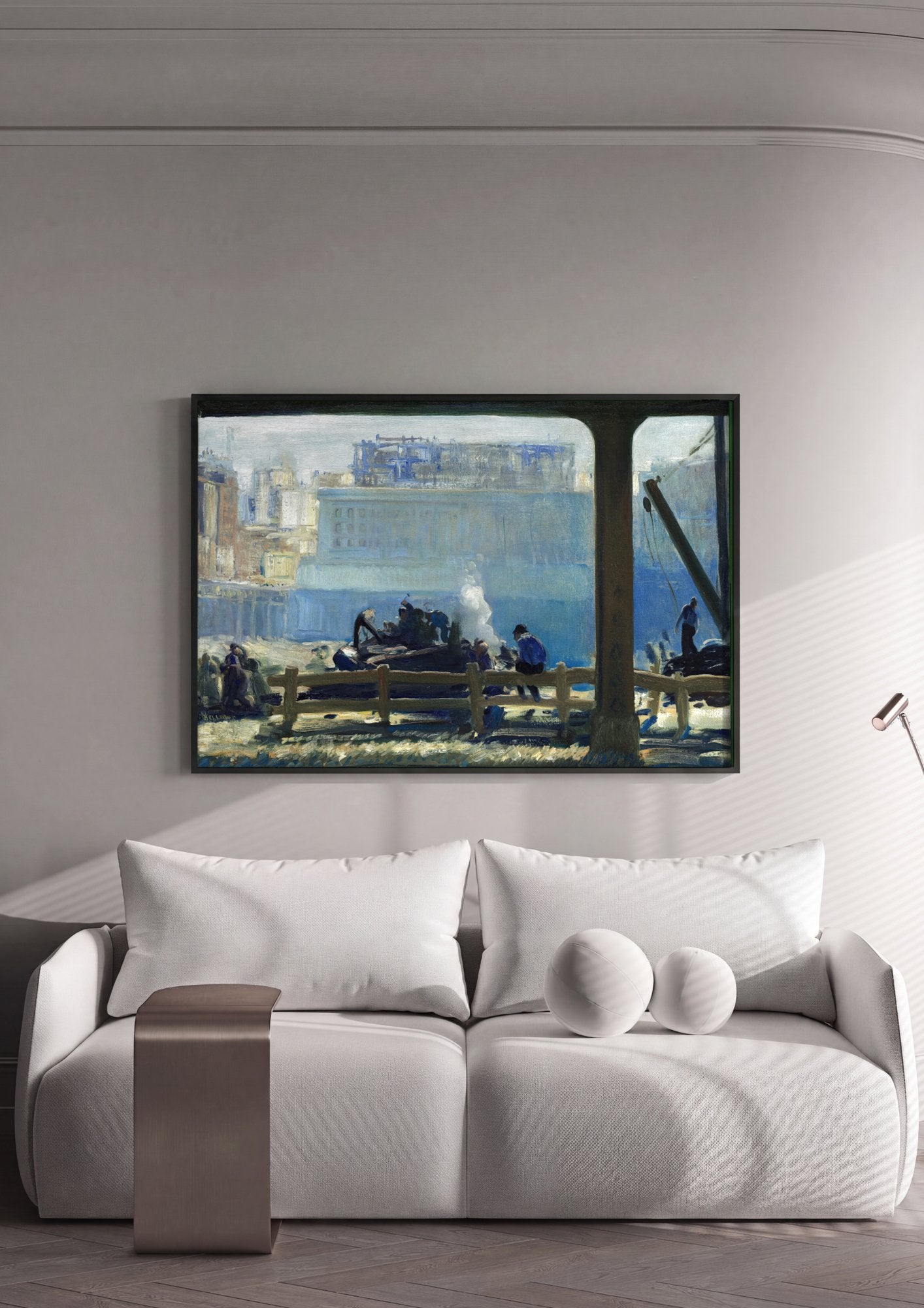 Quadro Decorativo 'Blue Morning' - George Bellows em ambiente decorado