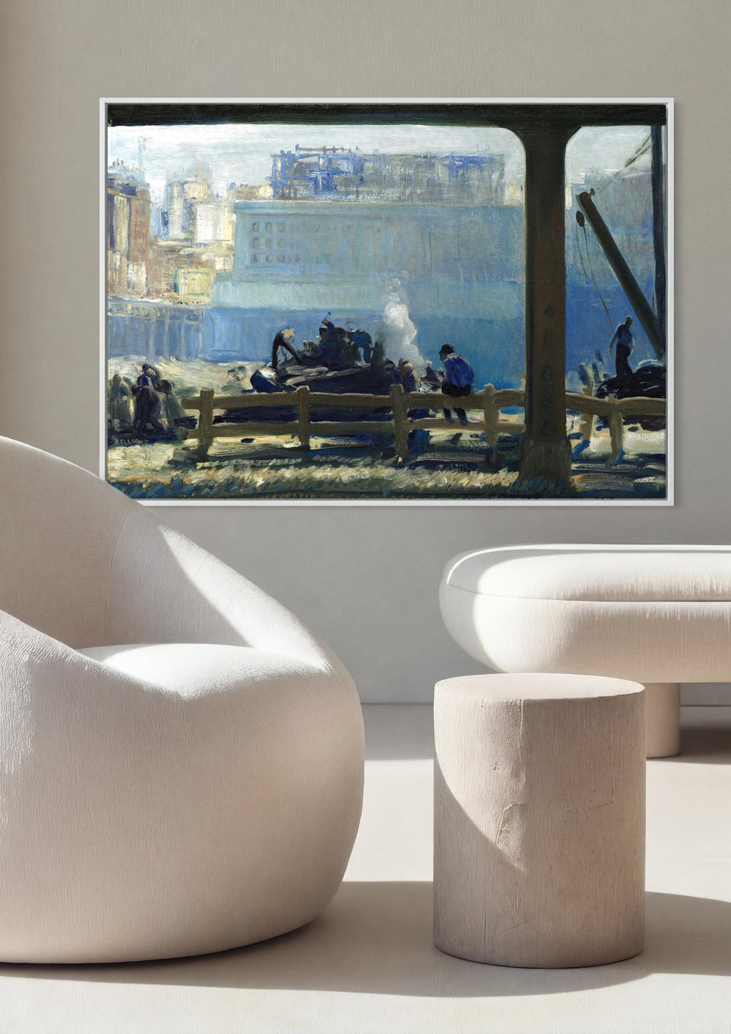 Quadro Decorativo 'Blue Morning' - George Bellows em ambiente decorado