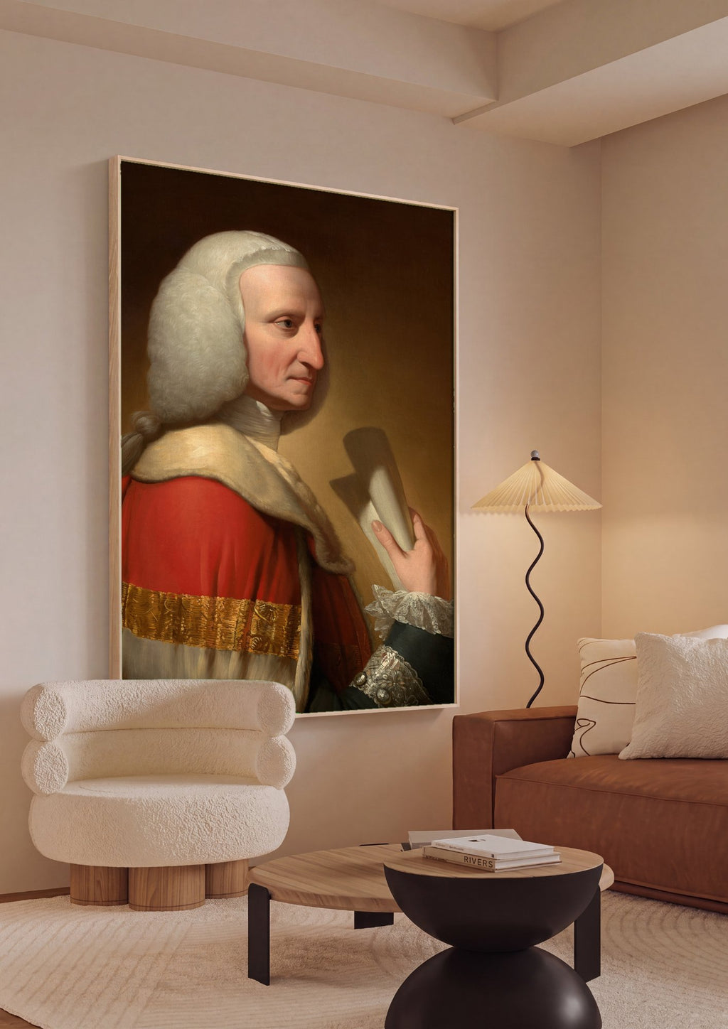 Quadro Decorativo 'Retrato de um Homem' - Benjamin West em ambiente decorado