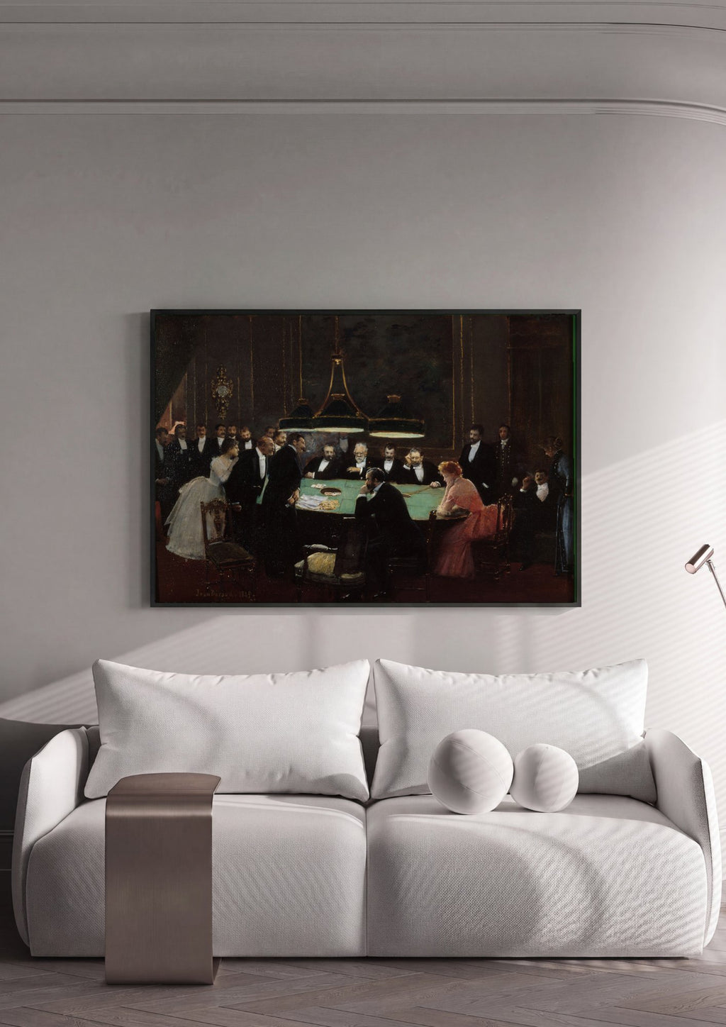 Quadro Decorativo A Mesa de Jogo - Jean Béraud em ambiente decorado