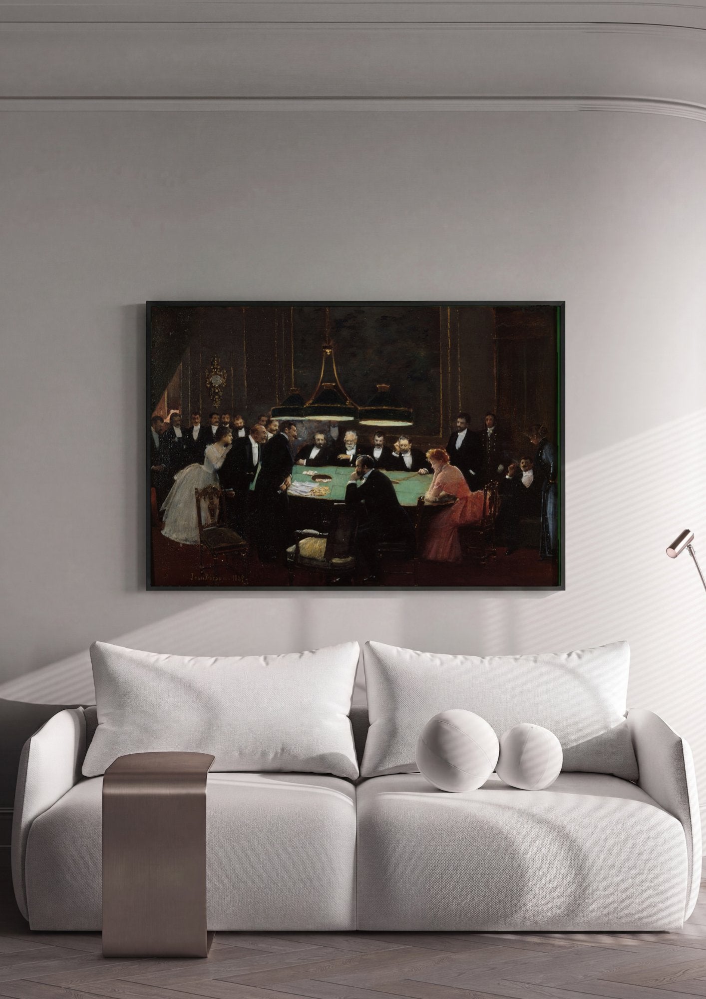Quadro Decorativo A Mesa de Jogo - Jean Béraud em ambiente decorado