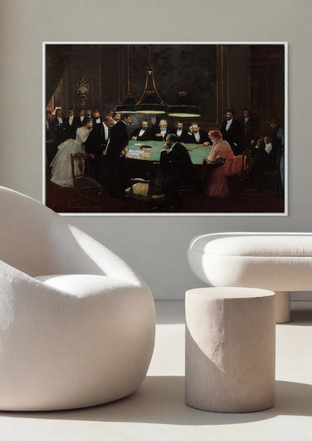Quadro Decorativo A Mesa de Jogo - Jean Béraud em ambiente decorado