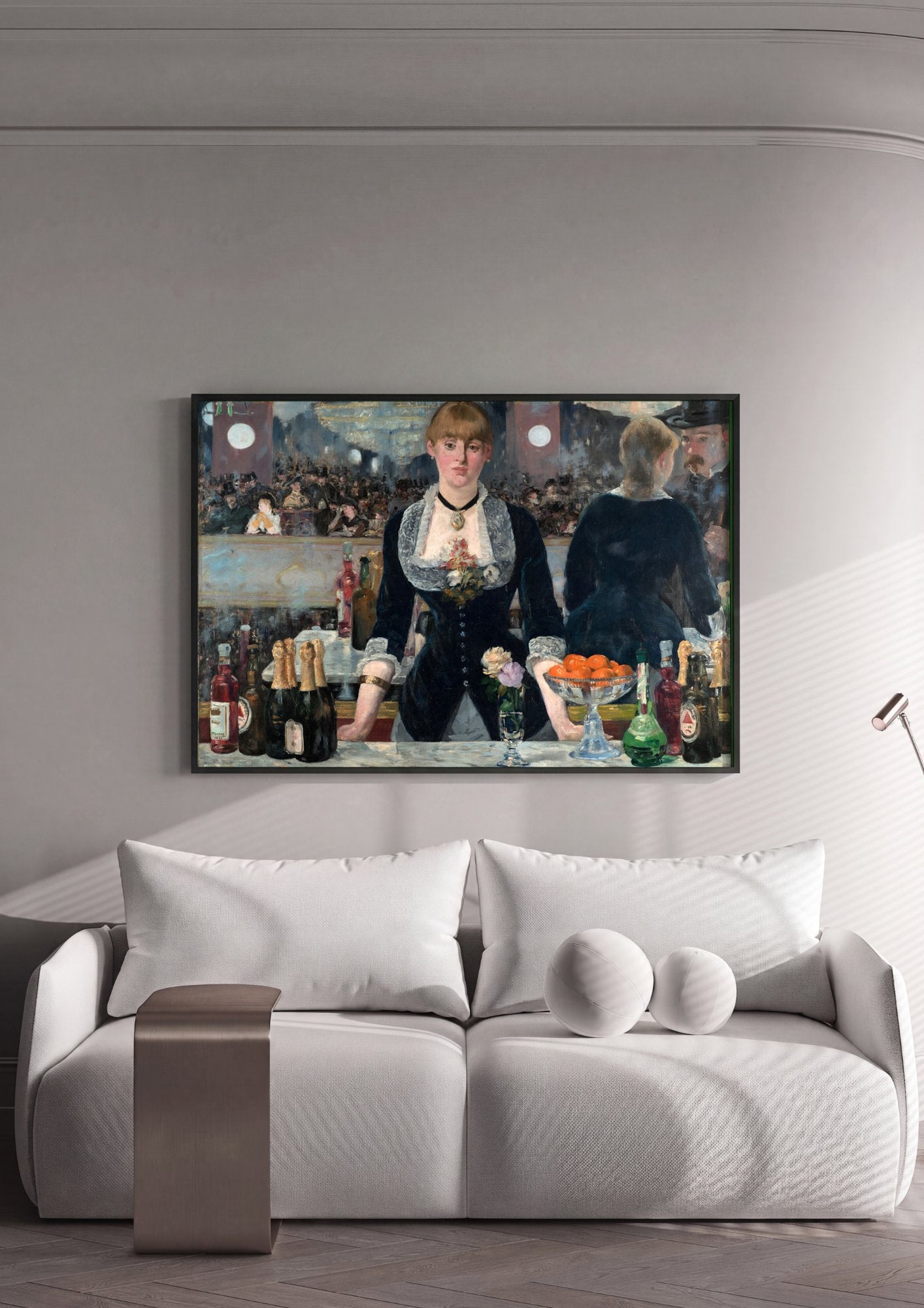 Quadro Decorativo A Bar at the Folies-Bergère - Manet em ambiente decorado