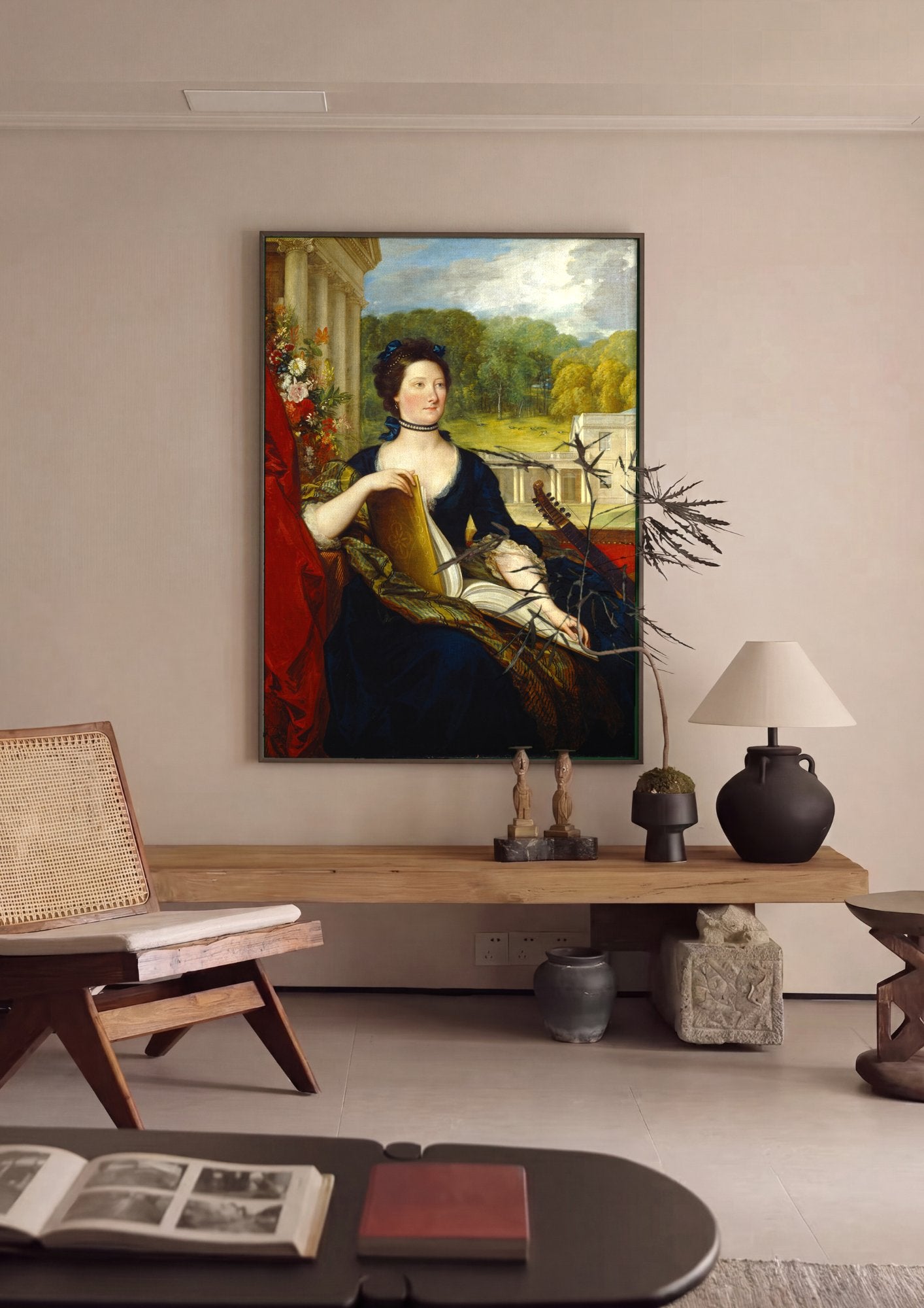 Quadro Decorativo Retrato de Senhora – Benjamin West em ambiente decorado