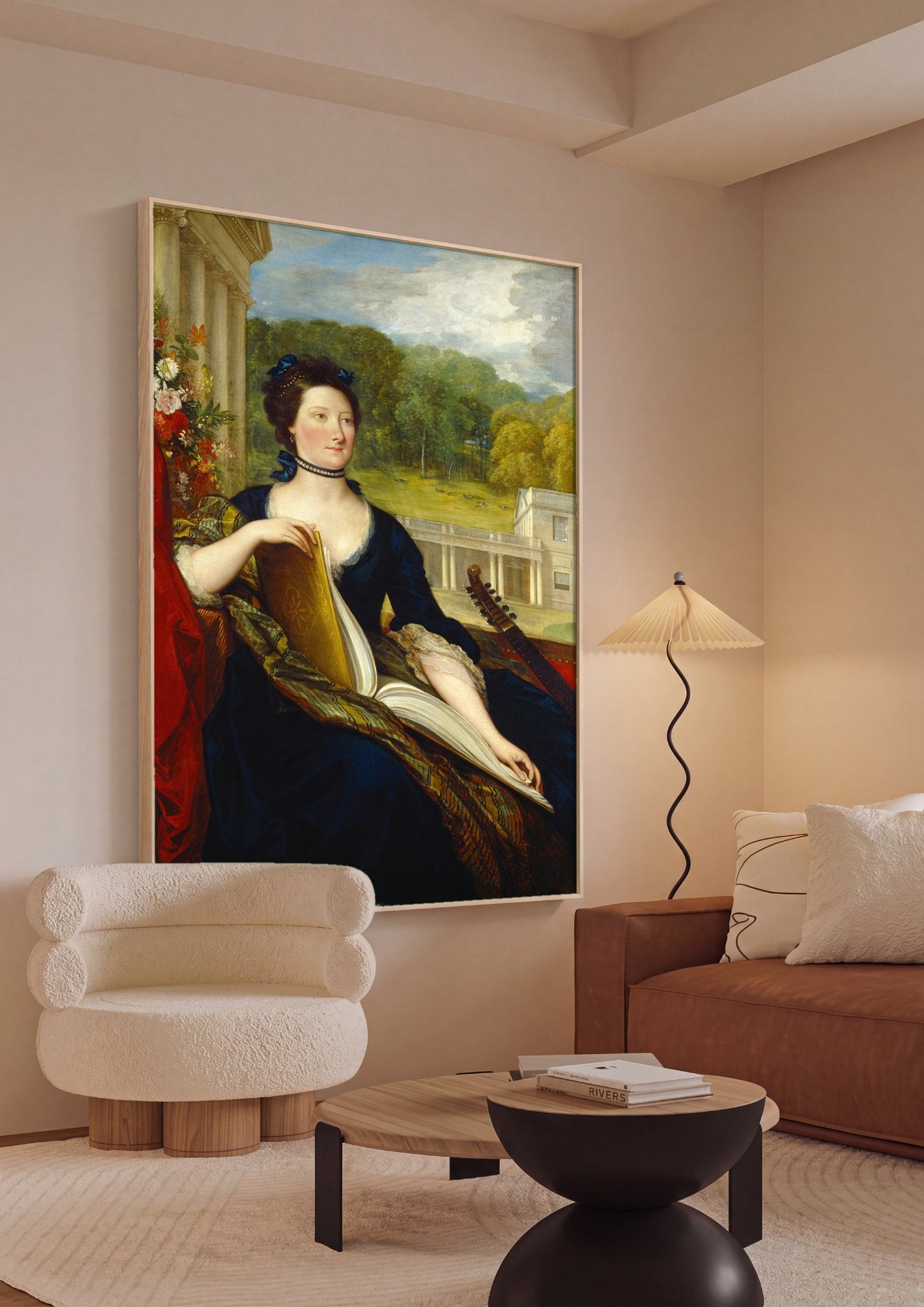 Quadro Decorativo Retrato de Senhora – Benjamin West em ambiente decorado