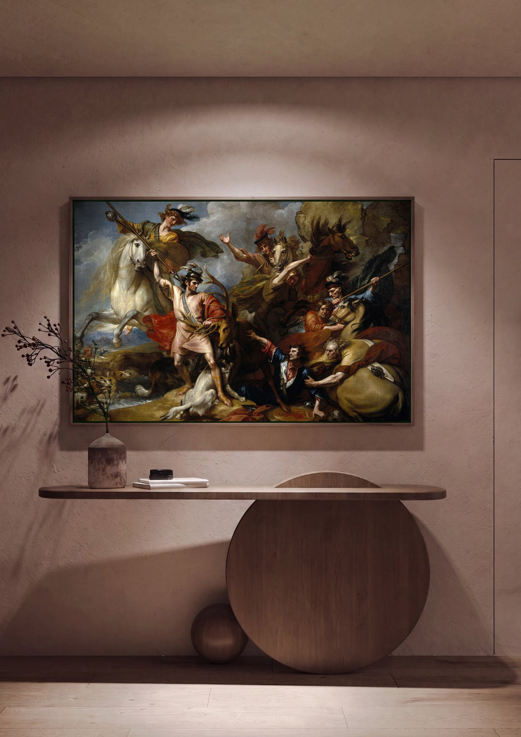 Quadro Decorativo A Morte de Procris - Benjamin West em ambiente decorado