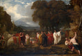 Pintura a óleo de Benjamin West, 'A Partida de Regulus', mostrando uma cena dramática romana com figuras vestidas em togas, cavalos e uma paisagem ao fundo, com céu nublado. A obra retrata o cônsul romano Marco Atílio Régulo despedindo-se antes de retornar a Cartago. Os tons são terrosos e ocre, com detalhes em branco e azul.