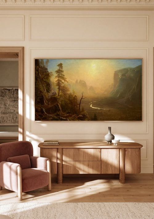Quadro Decorativo 'Vale do Yosemite' - Albert Bierstadt em ambiente decorado