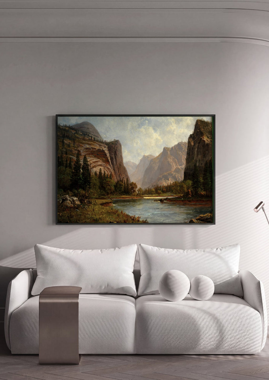 Quadro Decorativo Vale de Yosemite - Albert Bierstadt em ambiente decorado