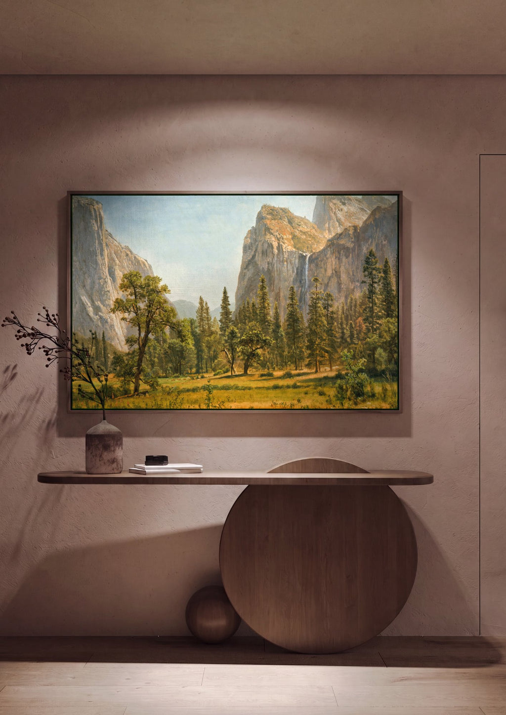 Quadro Decorativo Vale do Yosemite - Albert Bierstadt em ambiente decorado