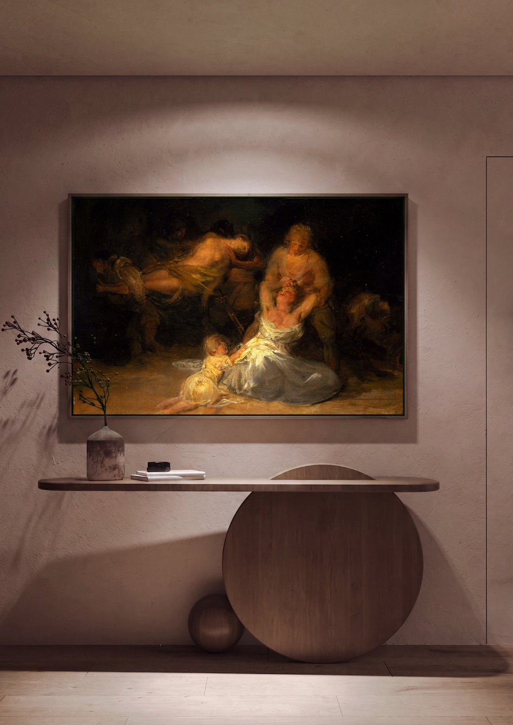 Quadro Decorativo A Morte de Santo Alberto - Goya em ambiente decorado