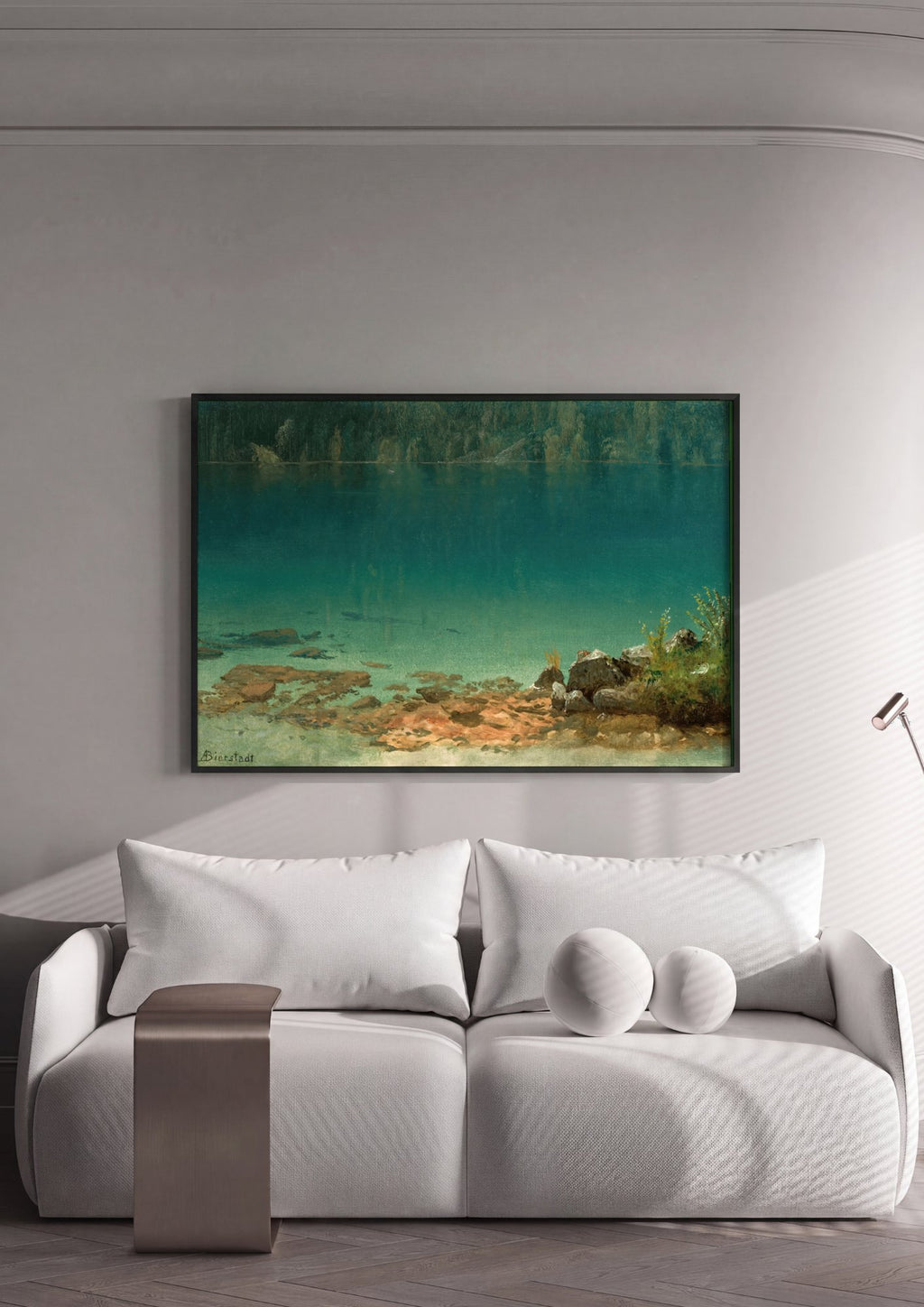 Quadro Decorativo Lago de Montanha - Albert Bierstadt em ambiente decorado