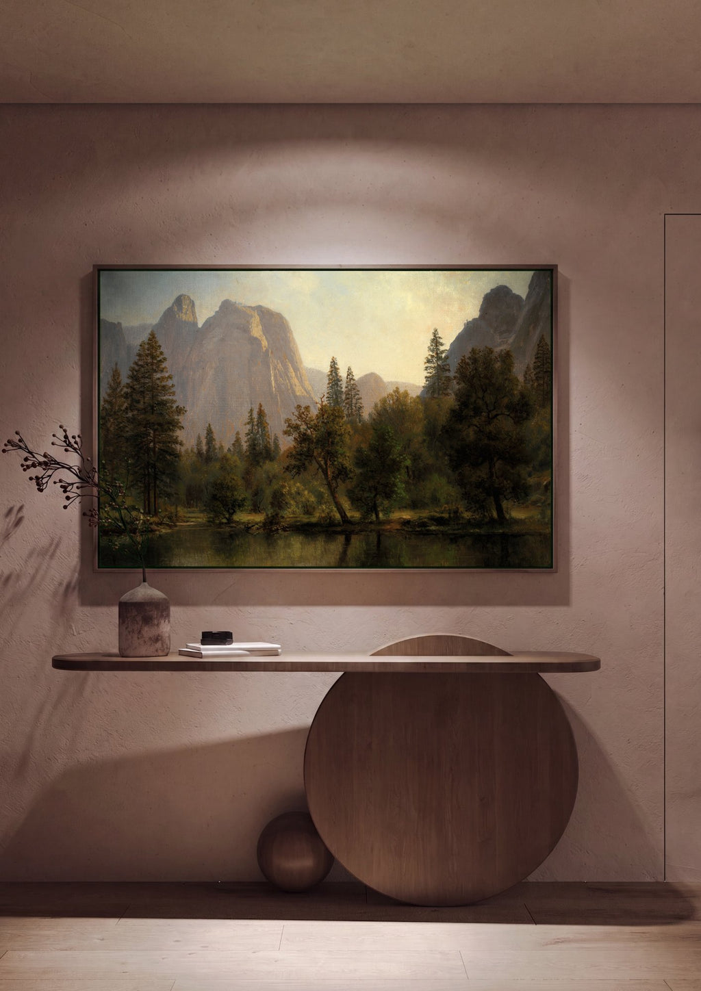 Quadro Decorativo Vale de Yosemite - Albert Bierstadt em ambiente decorado