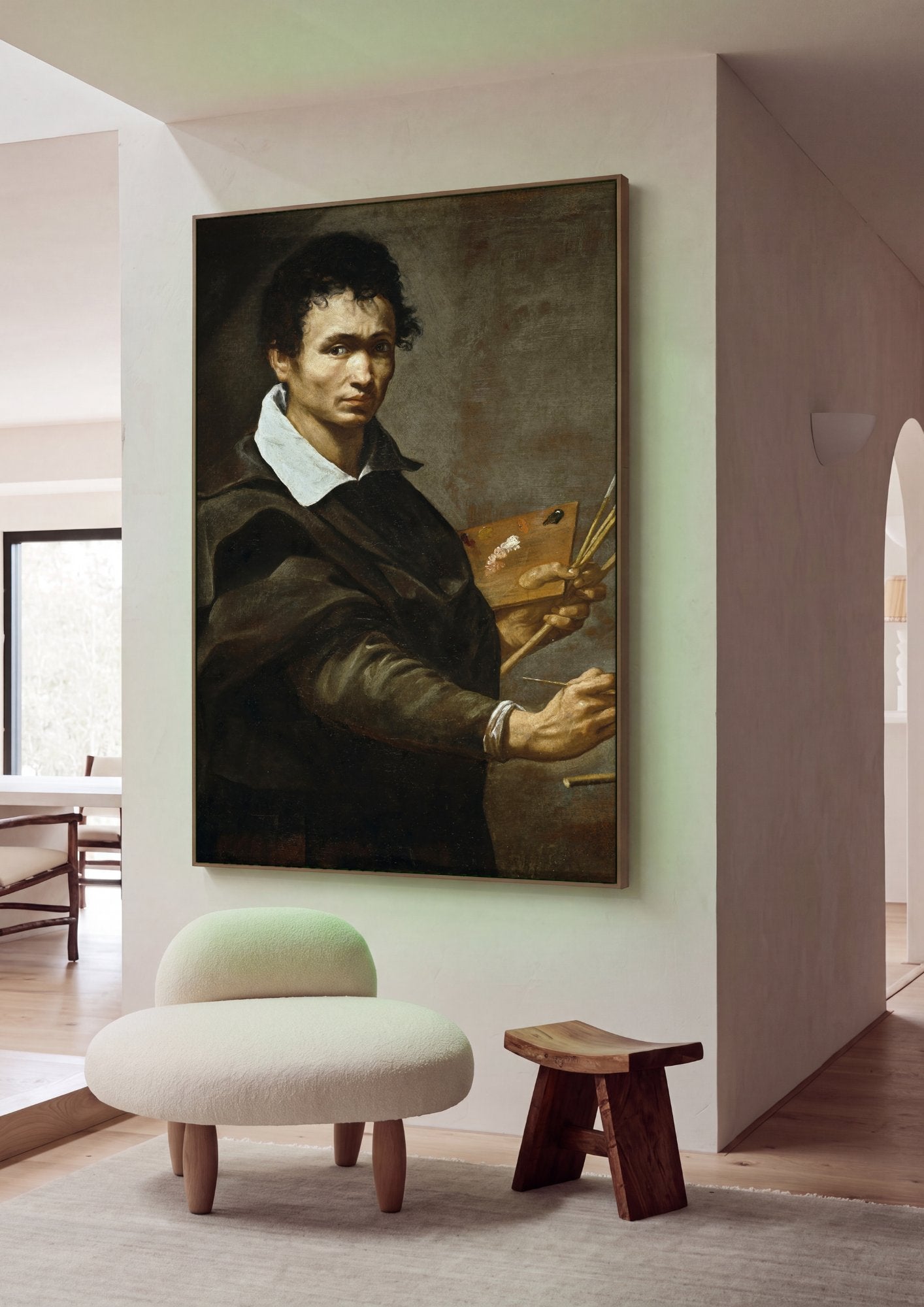 Quadro Decorativo Autorretrato - Orazio Borgianni em ambiente decorado