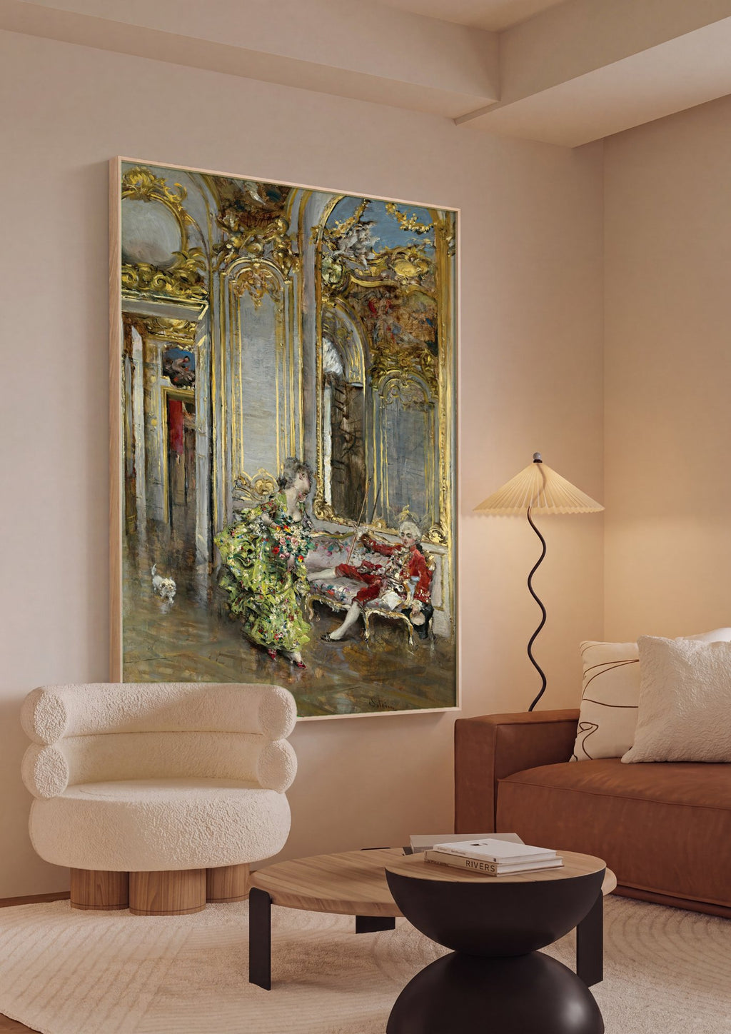 Quadro Decorativo A Conversa - Giovanni Boldini em ambiente decorado