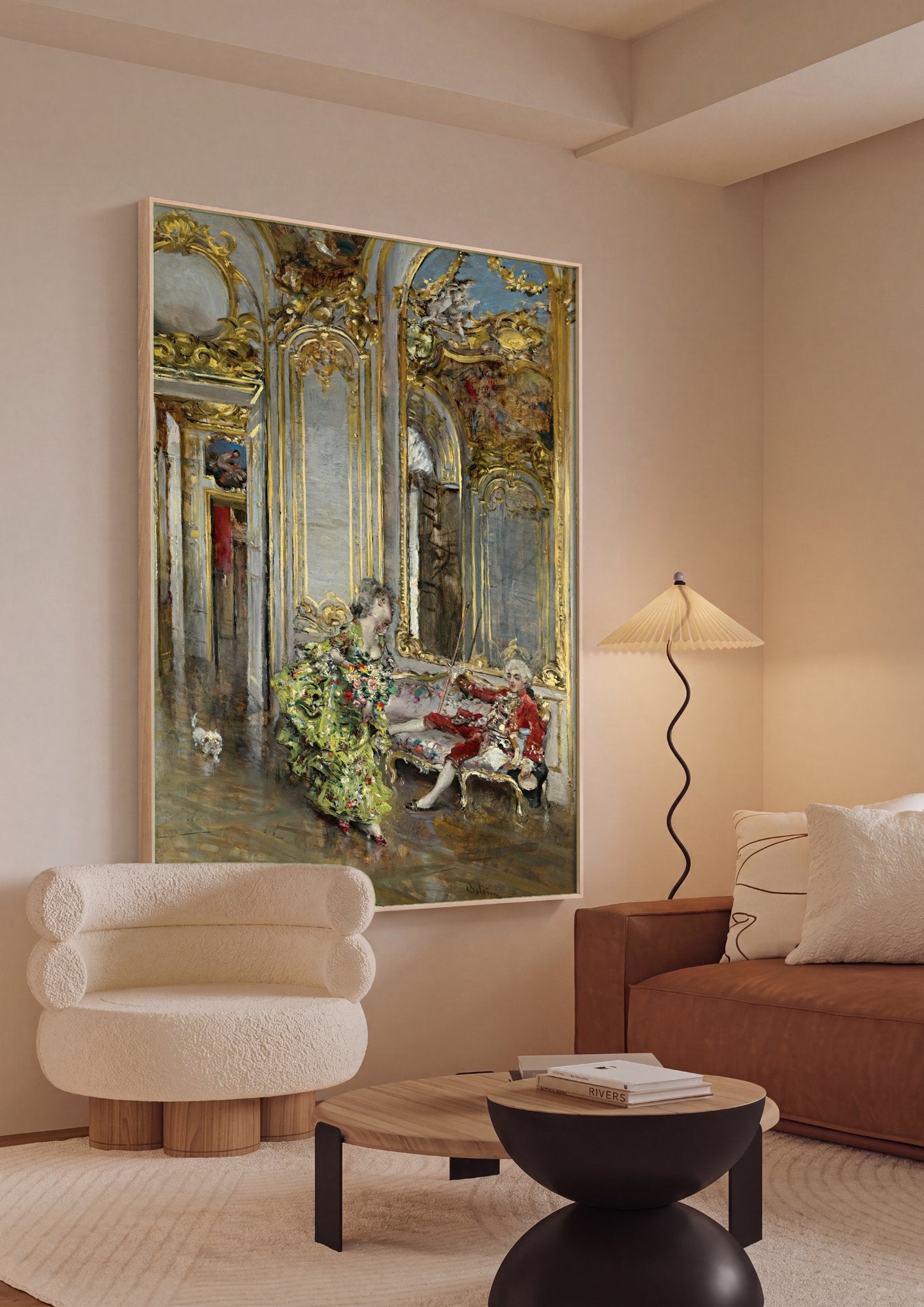 Quadro Decorativo A Conversa - Giovanni Boldini em ambiente decorado