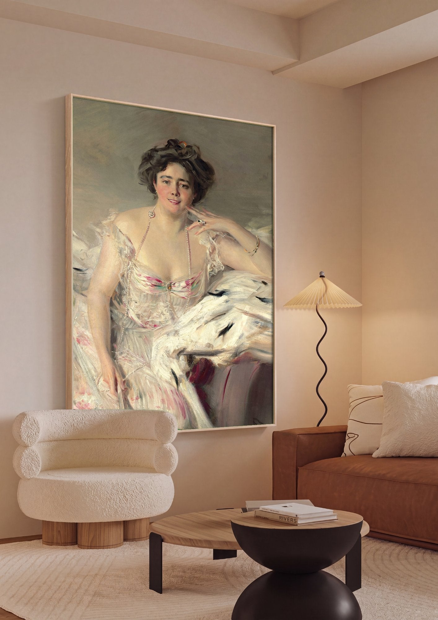 Quadro Decorativo Retrato de Senhora - Boldini em ambiente decorado