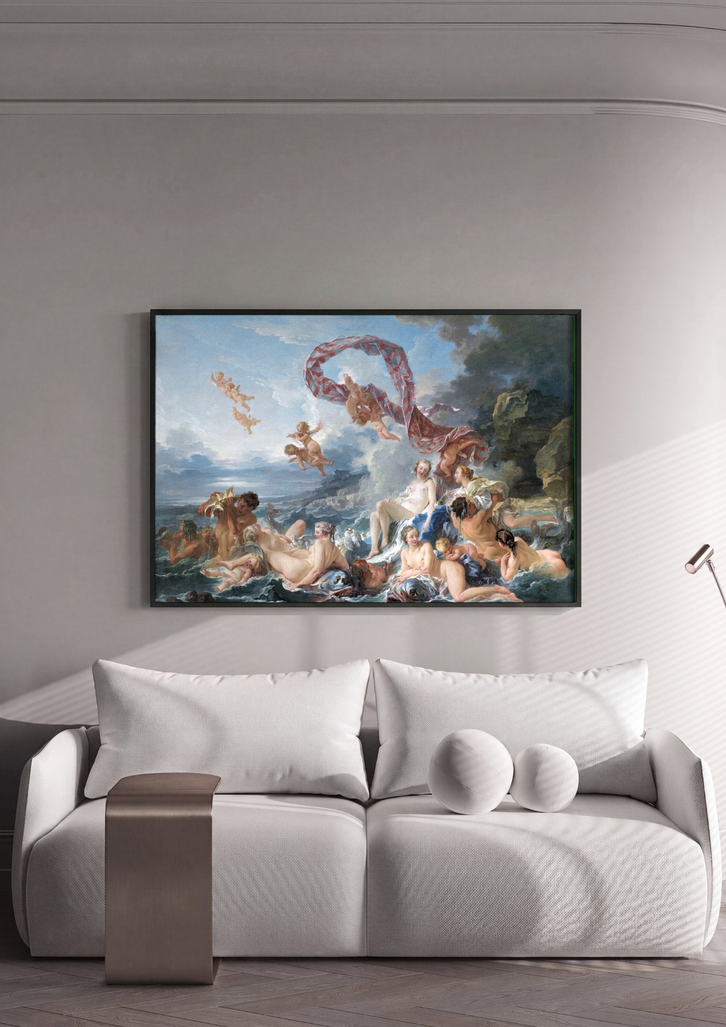 Quadro Decorativo O Triunfo de Vênus - Boucher em ambiente decorado